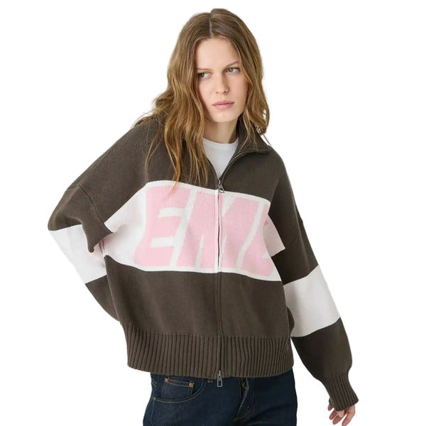 Eme Studios Zipper Hoodie Knit Lollipop