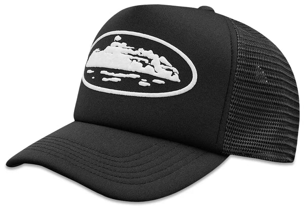 Corteiz Island Puff Print Trucker Hat 'Black'