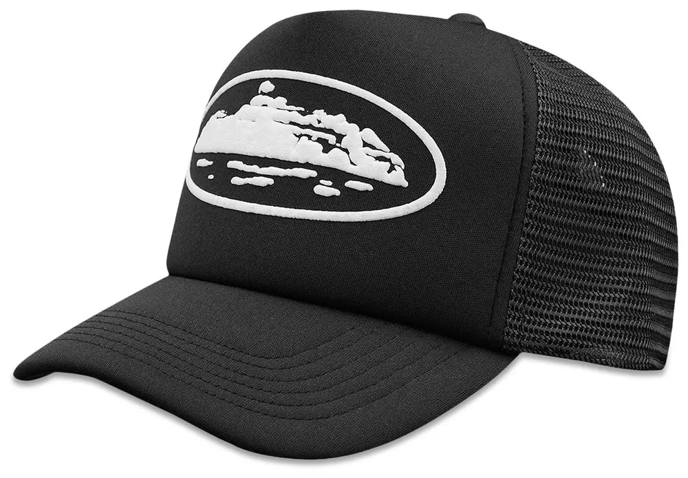 Corteiz Island Puff Print Trucker Hat 'Black'