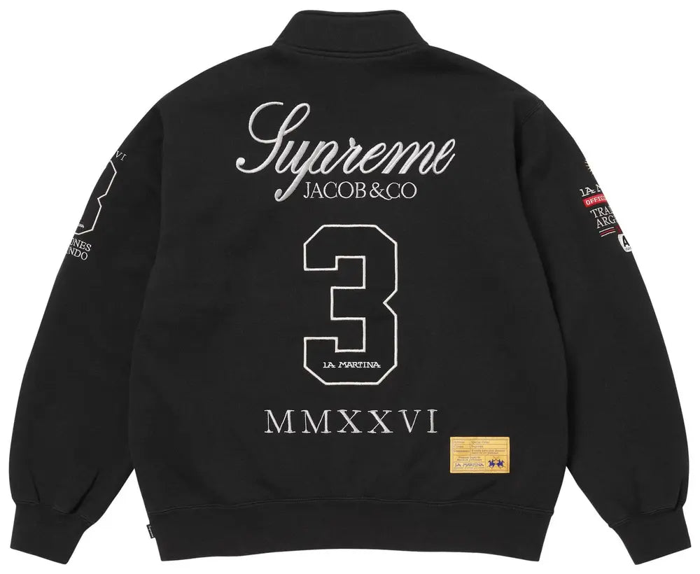 Supreme x La Martina x Jacob & Co Zip Up Sweatshirt 'Black'