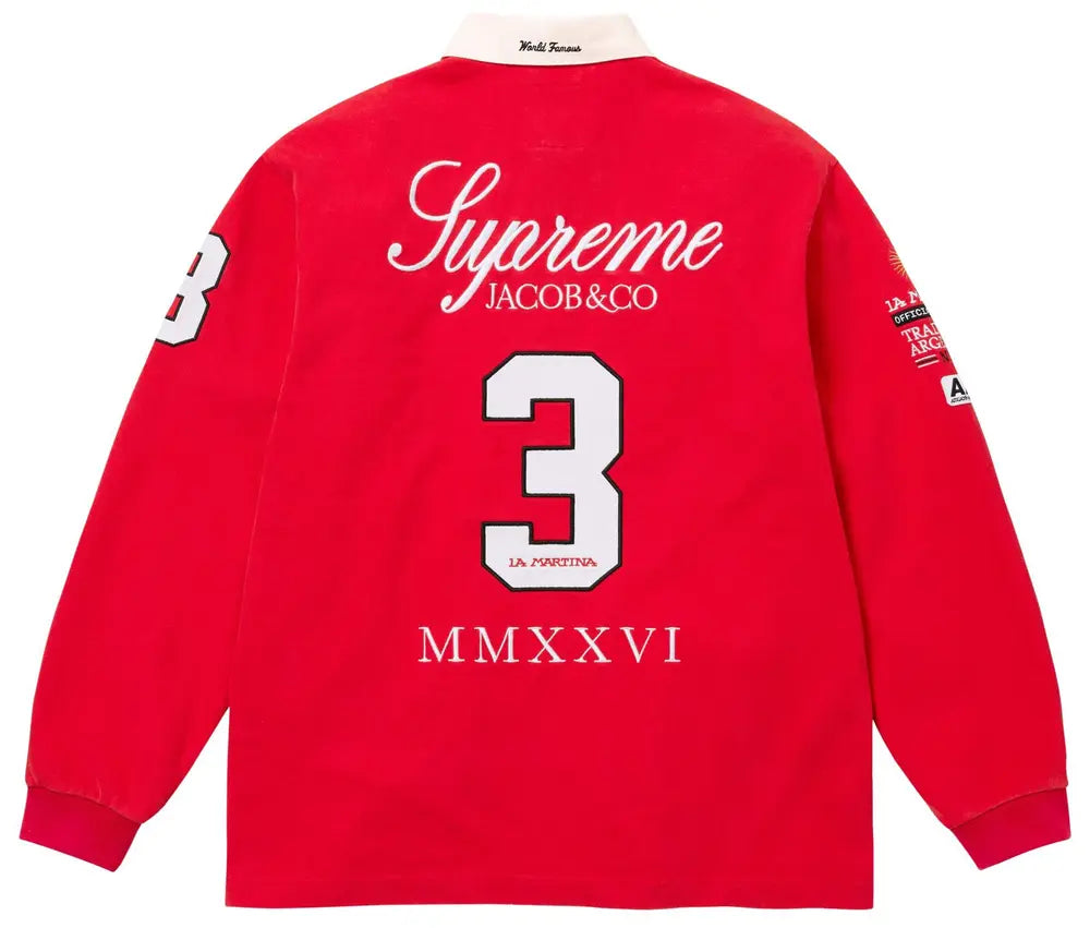 Supreme x La Martina x Jacob & Co Rugby 'Red'