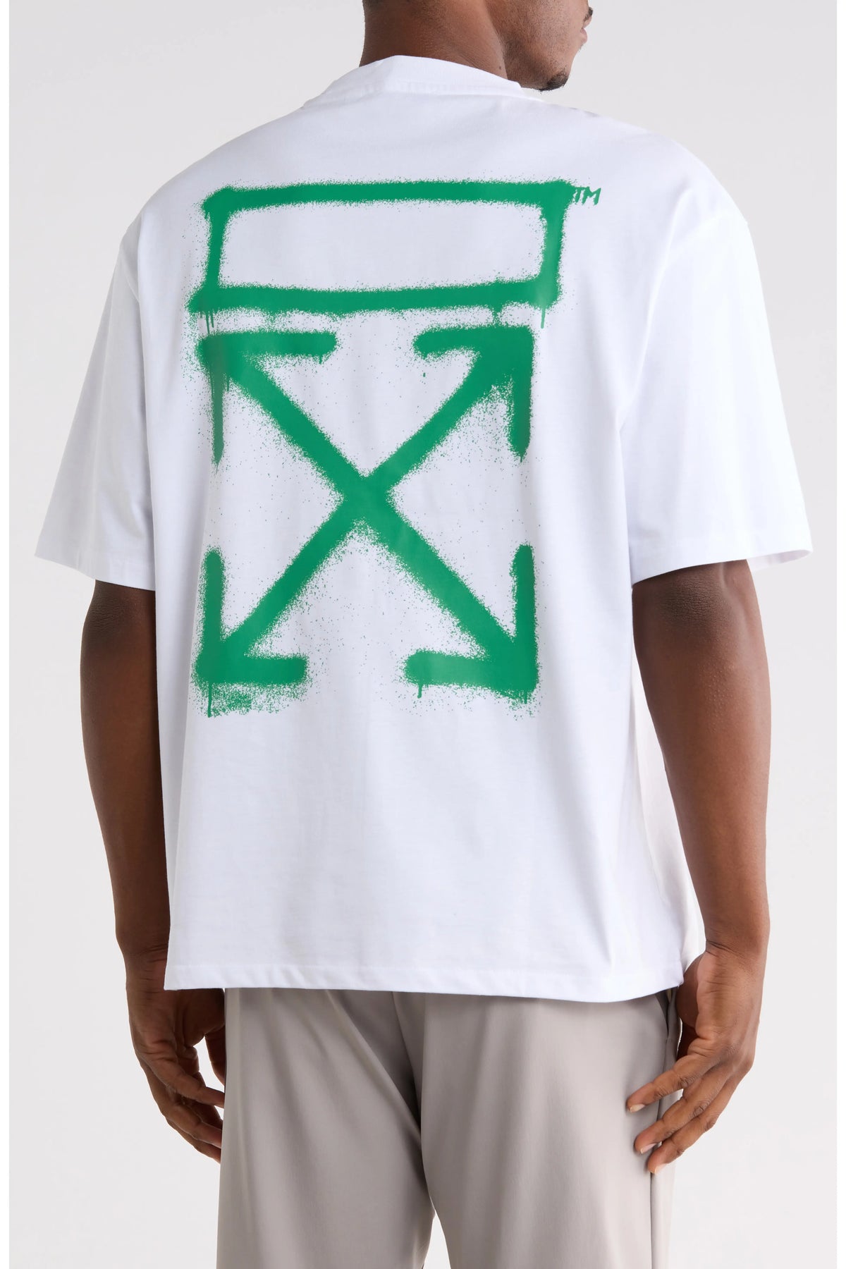 Remera Off-White Grafiti White/Green