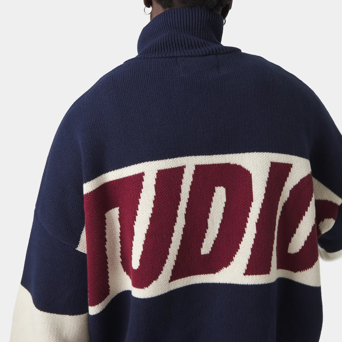 Eme Studios Zipper Hoodie Knit Navy