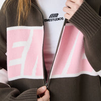 Eme Studios Zipper Hoodie Knit Lollipop