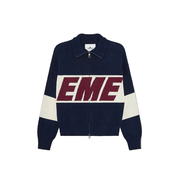 Eme Studios Zipper Hoodie Knit Navy