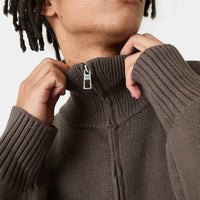 Eme Studios Zipper Hoodie Knit Brown