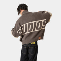 Eme Studios Zipper Hoodie Knit Brown