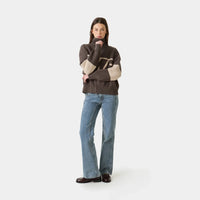 Eme Studios Zipper Hoodie Knit Brown