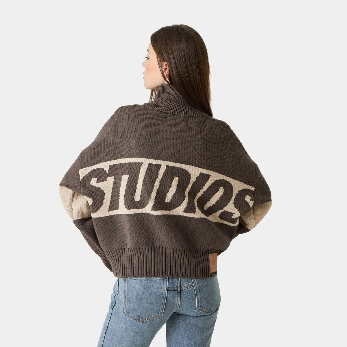 Eme Studios Zipper Hoodie Knit Brown